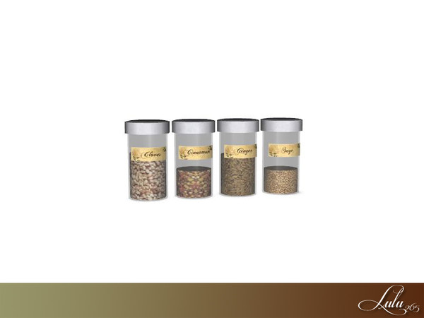 Sims 3 — Classic Kitchen Spice Jars by Lulu265 — Part of the classic Kitchen Set CAStable Made by Lulu @