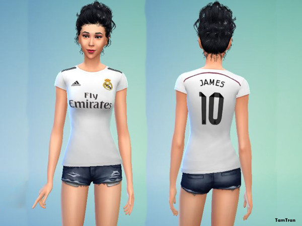 Sims 4 — Real Madrid football T-shirts by tam_tran — Real Madrid football T-shirts