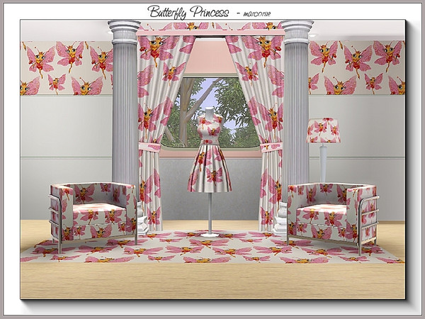 Sims 3 — Butterfly Prncess_marcorse by marcorse — Themed pattern - dainty little butterfly princess for girlie decor.
