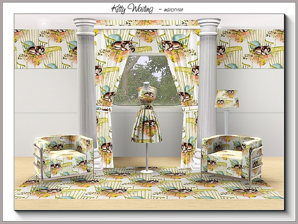 Sims 3 — Kitty Waiting_marcorse by marcorse — Themed pattern - kitten waiting patiently on a rocking chair.