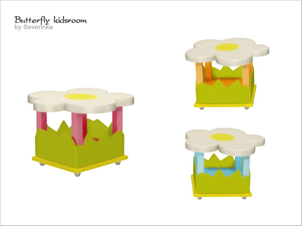 Sims 4 — [Butterfly kidsroom]  Coffee table by Severinka_ — Children's coffee table. A set of furniture 'Butterfly