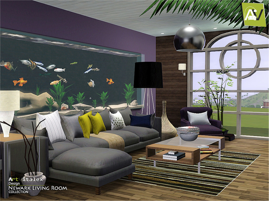 newark living room sims 3