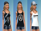 Sims 4 — Oakland Raiders Tank Top by gwibin2 — For female sims from teen - young adult - adult - elder.