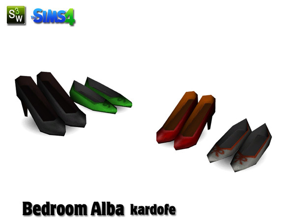 Sims 4 — kardofe_Bedroom Alba_shoes by kardofe — Shoes bedroom clutter