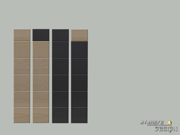 Sims 4 — Altara Glossy Wall (half tile) by NynaeveDesign — Altara Build Set - Glossy Wall (half tile) **Technically this