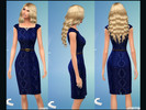 Sims 4 — Blue Dress by Noae123 — This is blue cute dress fiting for formal and everyday