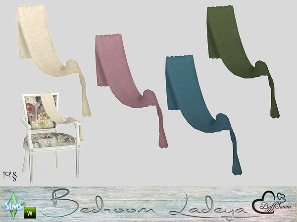 Sims 4 — Ladeya Bedroom Blanket for Chair by BuffSumm — Part of the *Bedroom Ladeya*