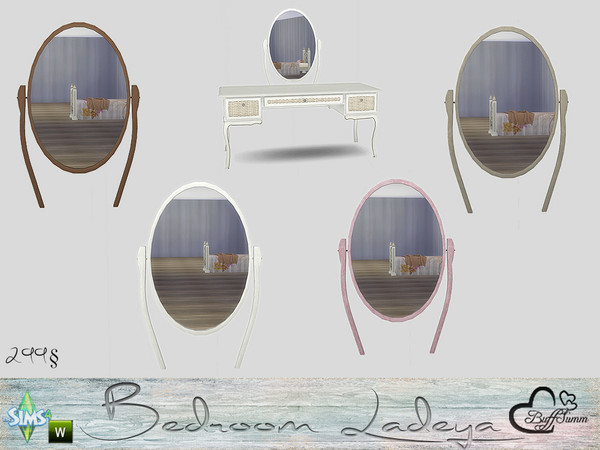 Sims 4 — Ladeya Bedroom Mirror (for Vanity / Desk) by BuffSumm — Part of the *Bedroom Ladeya*