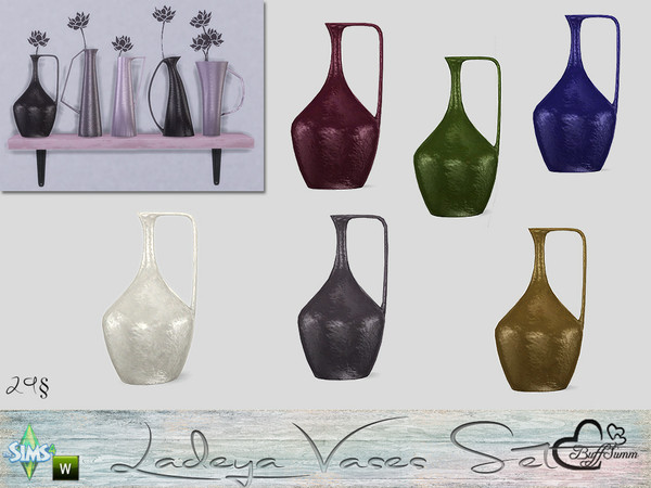 Sims 4 — Ladeya Vases Miniset Vase 01 by BuffSumm — Part of the *Vases Ladeya Miniset*