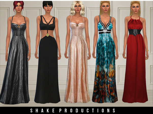 Sims 4 — ShakeProductions SET26 by ShakeProductions — 4 stylish gowns with color options