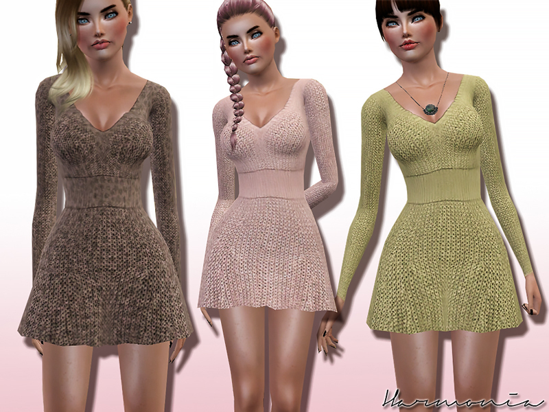 Harmonia's Bleached Ribbed Sweater Dress