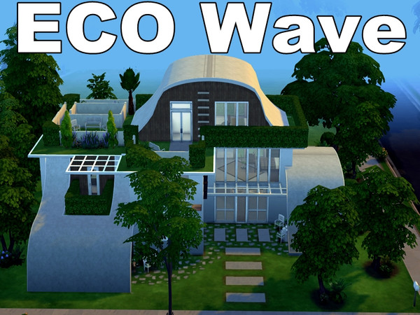 Sims 4 — ECO Wave House by Ljiru3 — This Home has enough Room on three floors for a family with two kids. This home is
