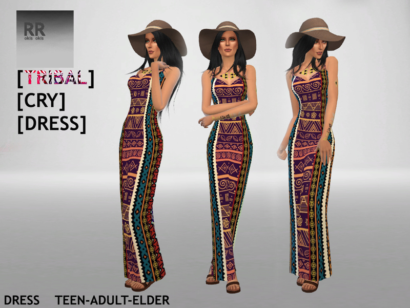 The Sims Resource Rr Tribal Cry Dress