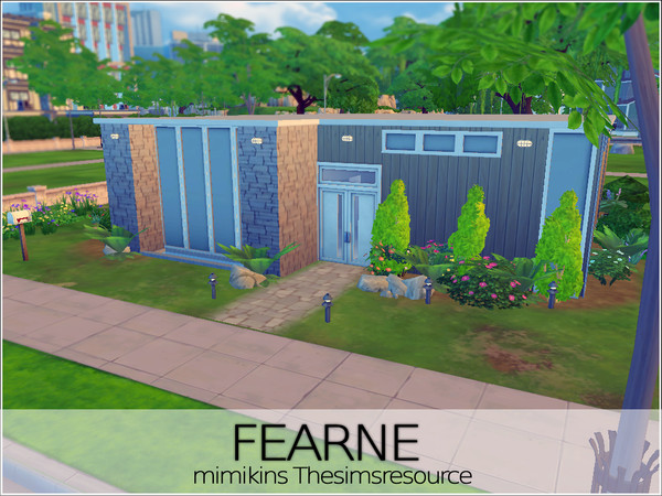 Sims 4 — Fearne Bungalow by mimikins470995 — Modern Bungalow with 2 bedrooms and 1 bathroom. Open kitchen and living area