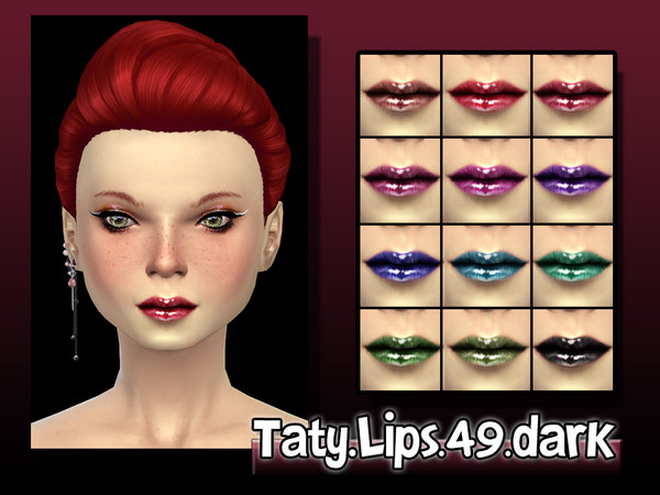Sims 4 — [Ts4]Taty_Lips_49_dark by tatygagg — -Female -Human -Teen, Young Adult, Adult, Elder