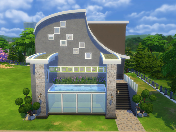 Sims 4 — Ocean Turf by Quietgirl — Ocean Turf is a beautiful contemporary modern home featuring an above ground pool