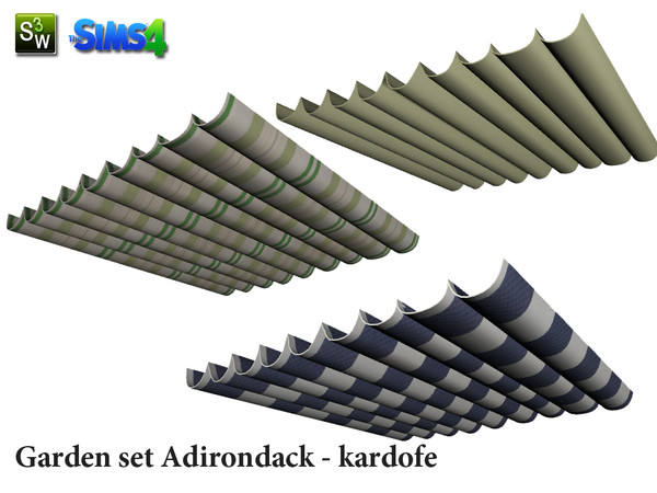 Sims 4 — kardofe_Garden set Adirondack_Sunshade by kardofe — Awning pergola, which will make it more cozy and fresh with