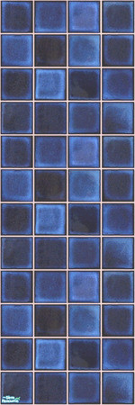 Sims 2 — Ceramic Tile Walls - Turquoise 1 by Liesanne — I like the ceramic tile floors in the game, but I hate the walls