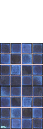 Sims 2 — Ceramic Tile Walls - Turquoise 2 by Liesanne — I like the ceramic tile floors in the game, but I hate the walls