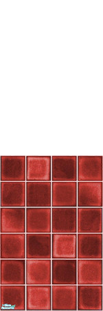 Sims 2 — Ceramic Tile Walls - Red 3 by Liesanne — I like the ceramic tile floors in the game, but I hate the walls Maxis