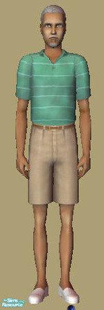 Sims 2 — Grandpas' Golf Shirts - Kelly Green by okadoka — Don't forget Grandpa on Father's Day! Remember that special