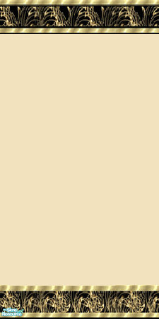 Sims 2 — cream gold  by skinflin — gold black frame moulding cream wall..
