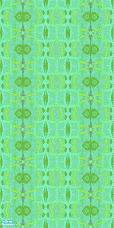Sims 2 — Retro Patterned Wallpapers - Individual Item by LALIA7 — Available in ten different bright hues.