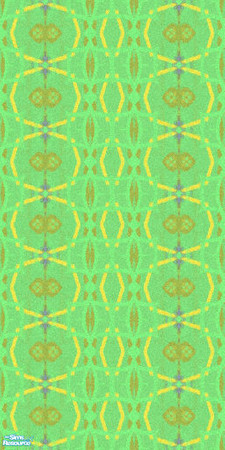 Sims 2 — Retro Patterned Wallpapers - Individual Item by LALIA7 — Available in ten different bright hues.