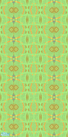 Sims 2 — Retro Patterned Wallpapers - Individual Item by LALIA7 — Available in ten different bright hues.