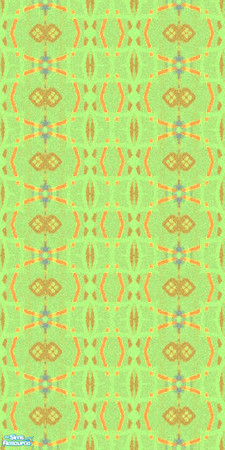 Sims 2 — Retro Patterned Wallpapers - Individual Item by LALIA7 — Available in ten different bright hues.