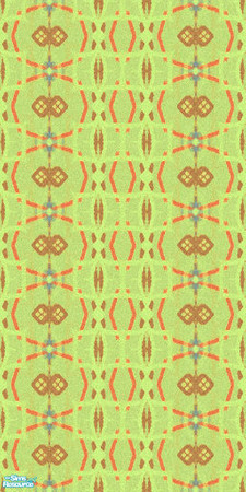 Sims 2 — Retro Patterned Wallpapers - Individual Item by LALIA7 — Available in ten different bright hues.