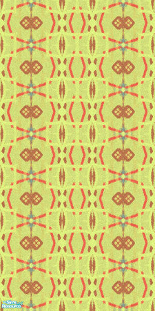 Sims 2 — Retro Patterned Wallpapers - Individual Item by LALIA7 — Available in ten different bright hues.