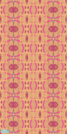 Sims 2 — Retro Patterned Wallpapers - Individual Item by LALIA7 — Available in ten different bright hues.