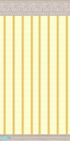 Sims 2 — Buttercup Yellow & Gold Dining Room Wall by foxysensei — Buttercup Yellow & Gold Dining Room: A lovely