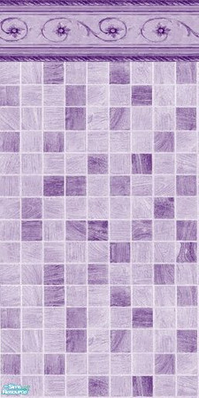 Sims 2 — Gorgeous Tile Purple by tamlfra — I remixed a pattern I previously released here and recolored it with a few of