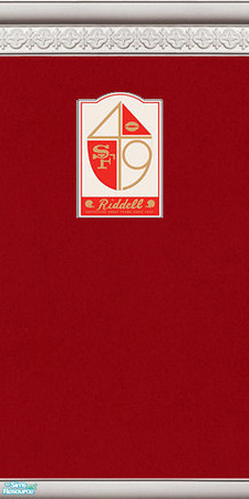 Sims 2 — Tiny Tams Sims  49ers - Individual Item by tiny_tams_sims — I created this nice set of 49ers football wall