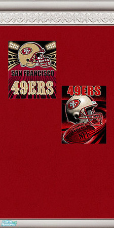 Sims 2 — Tiny Tams Sims  49ers - Individual Item by tiny_tams_sims — I created this nice set of 49ers football wall