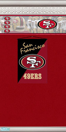 Sims 2 — Tiny Tams Sims  49ers - Individual Item by tiny_tams_sims — I created this nice set of 49ers football wall