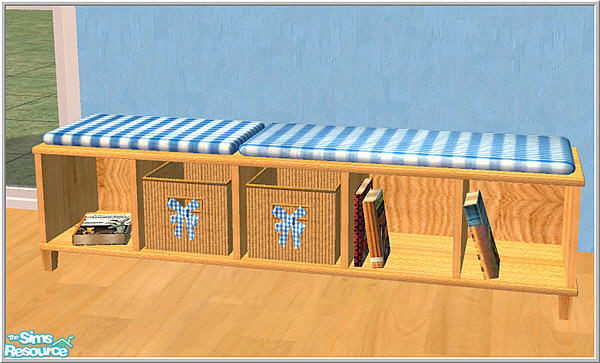 Sims 2 — wicker nursery recolor blue - kidssofa by Birgit43 — 