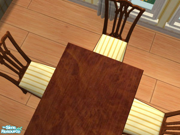 Sims 2 — Buttercup Yellow&Gold Dining Room Chair by foxysensei — Buttercup Yellow & Gold Dining Room: A lovely