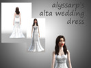 Sims 4 — Alta Wedding Dress by xoalyssarosexo2 — Simple lace wedding dress.