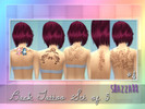 Sims 4 — Shazzarr's Back Tattoo Set of 5 #2 by Shazzar — Hand drawn in-game tattoos for the backs of your inked sims. 