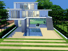 Sims 4 — Modern Living 1.0 by Ljiru3 — This house has enough room for 2 adults, but there is enough space on the lot to