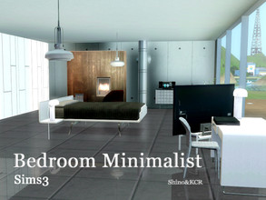 Sims 3 — Bedroom Minimalist by ShinoKCR — This Bedroom containes several Designer Pieces and matches fine with the