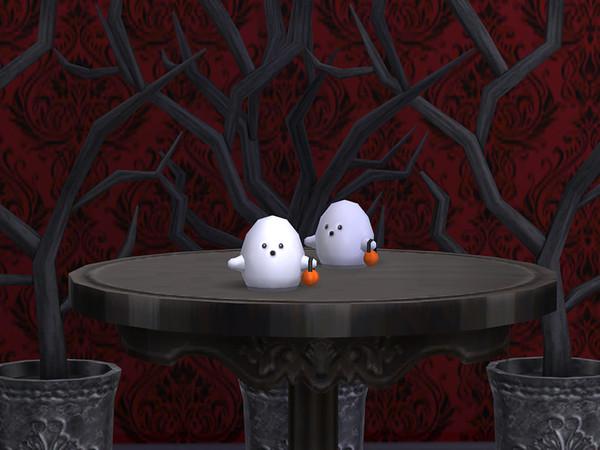 Sims 4 — Ghost Sculpture by soloriya — This cute little ghost stands by itself and would look sweet on a desk, on a