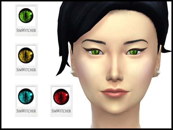 Sims 4 — Dragon Eyes by Witchbadger — Selection of eyes for male and female sims age teen and up. Found in face paint