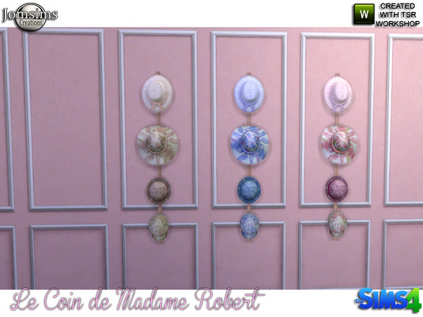Sims 4 — madame robert deco hat for wall by jomsims — madame robert deco hat for wall