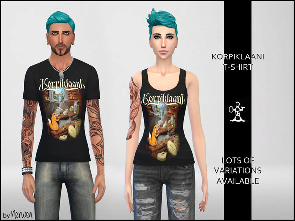 Sims 4 — Korpiklaani T-shirt by Nerwen6662 — Hi simmers ! Here are some t-shirts of another band I love: Korpiklaani I