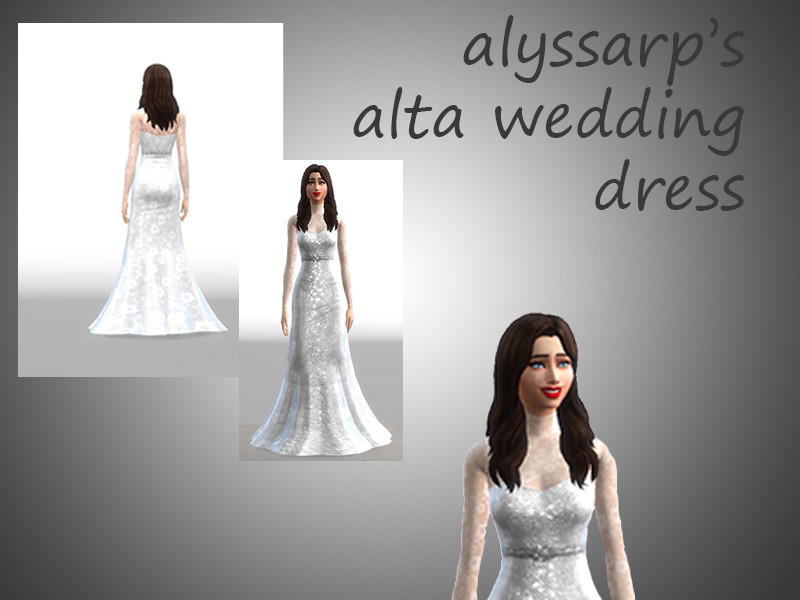 Sims 4 The Sims Resource | Alta Wedding Dress by TSR Creator