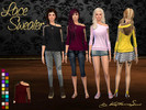 Sims 4 — Lace Sweater by Katherine1091 — This is a beautiful and modern Sweater with lace sleeves and lace on the back